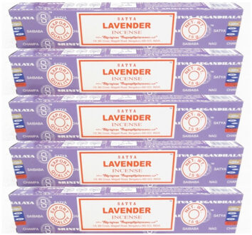HEM 5x Nag Champa Wierook Lavendel 15 Gram - Wierookstokjes