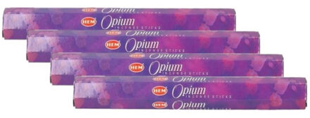 HEM 6x pakjes opium wierook - 20x stokjes / geurstokjes per pakje - Opium heeft een warme en troostende geur en Oosters en kruidig