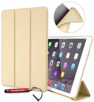 HEM Apple Ipad 9.7 2017/2018 Hoes - Book Cover Siliconen - Vouwbaar - Goud -Met Handige Hoesjesweb Touchscreenpen