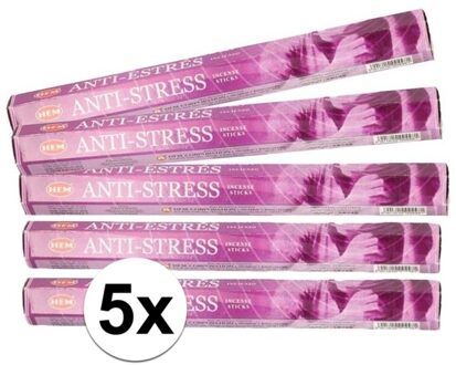 HEM Geurstokjes wierook Anti Stress - 5x stokjes - 25 cm lang - Spetterende geur