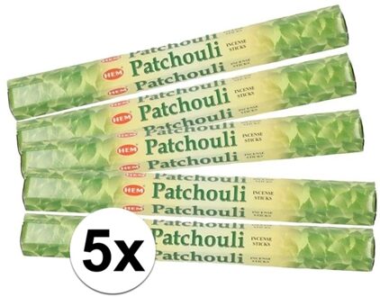 HEM Geurstokjes wierook Patchouli - 100x stokjes - 25 cm lang - Spetterende geur