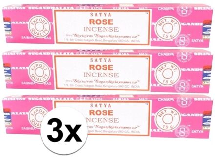 HEM Satya Nag Champa wierook stokjes - Rose - 30x - 15 gram