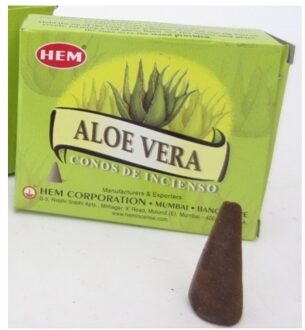 HEM Wierook kegeltjes Aloe Vera - 10x st - huisgeur - ontspannende geur