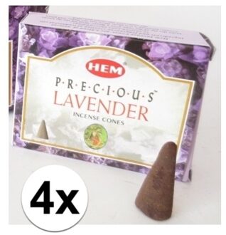 HEM Wierook kegeltjes in huisgeur Lavendel - 40x kleine kegeltjes - Ontspannend