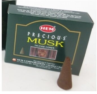 HEM Wierook kegeltjes in huisgeur Musk - 10x kleine kegeltjes - Ontspannend