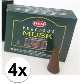 HEM Wierook kegeltjes in huisgeur Musk - 40x kleine kegeltjes - Ontspannend