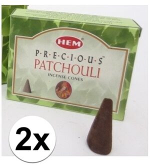 HEM Wierook kegeltjes in huisgeur Patchouli - 20x kleine kegeltjes - Ontspannend