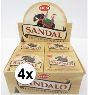 HEM Wierook Kegeltjes - Sandelhout - 40x kegels - ontspannend - kalmerend