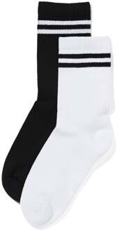 Hema 3/4 sportsokken met katoen - 2 paar wit (wit)