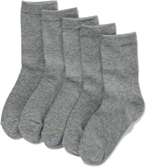 Hema 5-pak damessokken grijsmelange (grijsmelange) - 35/38