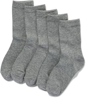 Hema 5-pak damessokken grijsmelange (grijsmelange) - 39/42