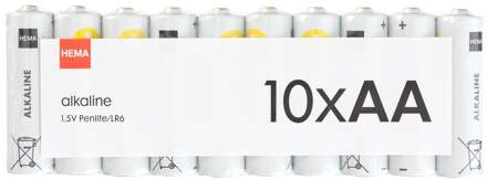 Hema AA Alkaline Batterijen - 10 Stuks
