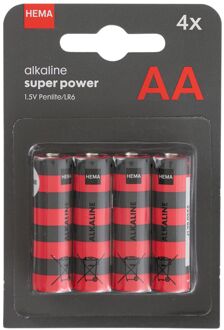 Hema AA Alkaline Super Power Batterijen - 4 Stuks