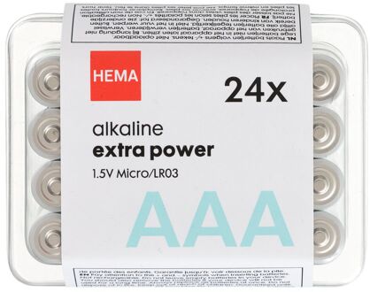 Hema AAA Alkaline Extra Power Batterijen - 24 Stuks