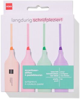 Hema Accentueerstiften pastelkleuren - 4 stuks