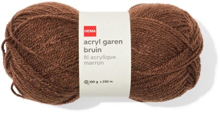 Hema Acryl garen 100g 250m bruin