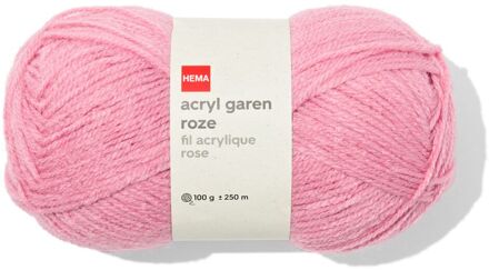 Hema Acryl garen 100g 250m roze