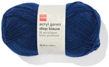 Hema Acryl garen diepblauw 100gram 250meter