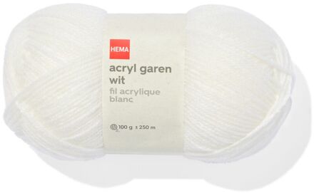 Hema Acryl garen wit 100gram 250meter