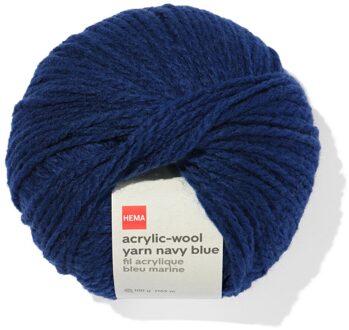 Hema Acryl-wol garen donkerblauw 100gram 165meter