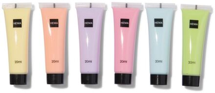Hema Acrylverf pastel 6x20ml