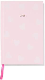 Hema Agenda 2026 A5 hartjes roze