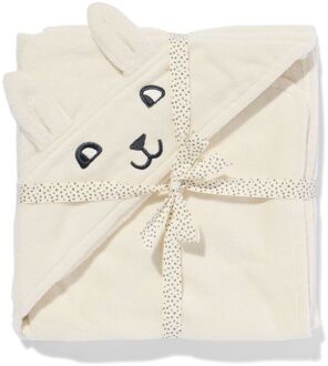 Hema Baby badcape 80x80cm beertje (wit)