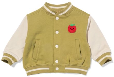 Hema Baby bombervest sweatstof groen (groen) - 80