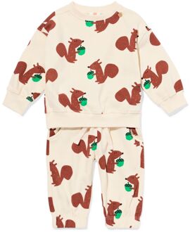 Hema Baby kledingset eekhoorns ecru (ecru) - 98