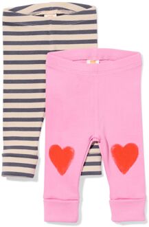 Hema Baby meegroeileggings rib hartjes roze (roze) - 62/68