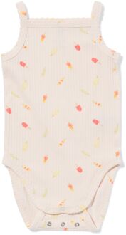 Hema Baby meegroeiromper LENZING™ ECOVERO™ rib ijsjes gebroken wit (gebroken wit) - 86/92