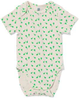 Hema Baby meegroeiromper LENZING™ ECOVERO™ rib peren beige (beige) - 62/68