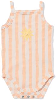 Hema Baby meegroeiromper strepen perzik (perzik) - 98/104
