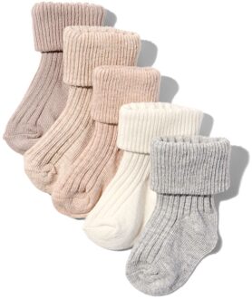 Hema Baby sokken met bamboe - 5 paar beige (beige) - 0-6 m