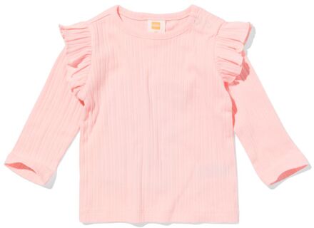 Hema Baby T-shirt ajour lichtroze (lichtroze) - 68