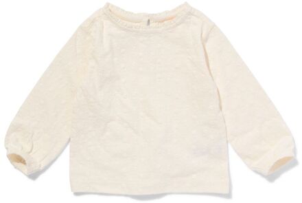 Hema Baby T-shirt broderie gebroken wit (gebroken wit) - 92