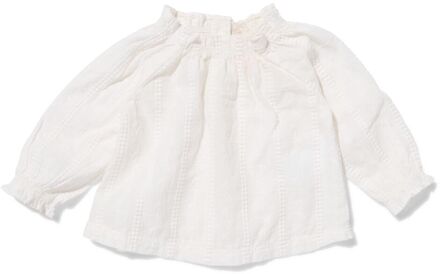Hema Baby T-shirt broiderie gebroken wit (gebroken wit) - 68