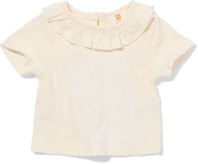 Hema Baby T-shirt geborduurd gebroken wit (gebroken wit) - 80