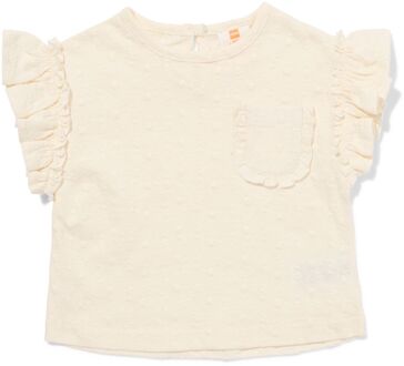 Hema Baby T-shirt jersey broderie gebroken wit (gebroken wit) - 80