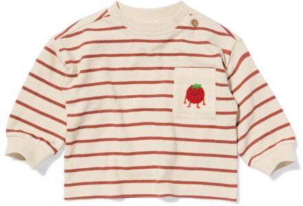 Hema Baby T-shirt jersey strepen bruin (bruin) - 80