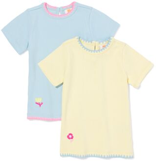 Hema Baby T-shirt rib - 2 stuks blauw (blauw) - 92