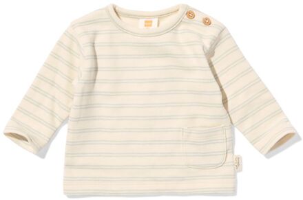 Hema Baby T-shirt strepen ecru (ecru) - 74