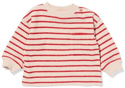 Hema Baby T-shirt strepen rood (rood) - 86