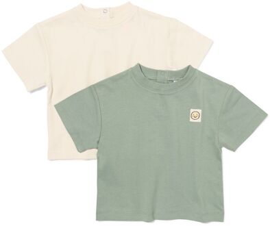 Hema Baby T-shirts jersey - 2 stuks ecru (ecru) - 98
