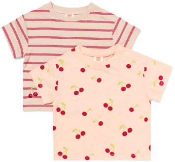 Hema Baby T-shirts jersey strepen - 2 stuks ecru (ecru) - 98