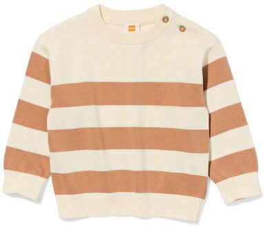 Hema Baby trui strepen bruin (bruin) - 68