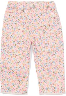 Hema Babybroek loose fit bloemen ecru (ecru) - 80