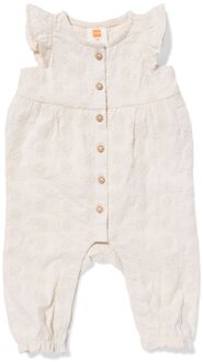 Hema Babyjumpsuit jersey geborduurd gebroken wit (gebroken wit) - 74