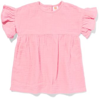 Hema Babyjurk A-lijn mousseline roze (roze) - 86