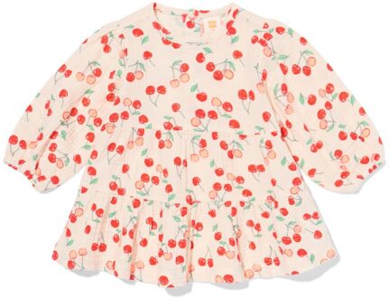 Hema Babyjurk mousseline kersen ecru (ecru) - 62